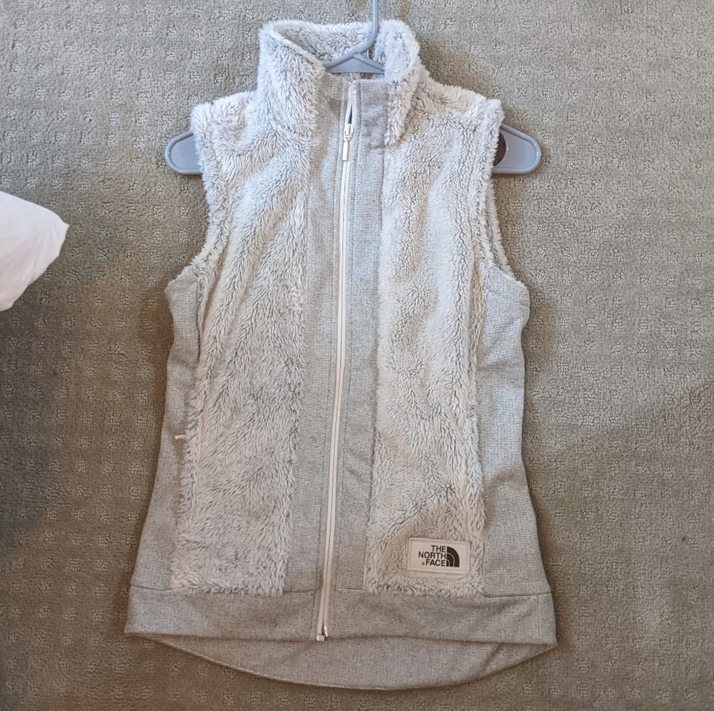 NWT North Face furry fleece vest